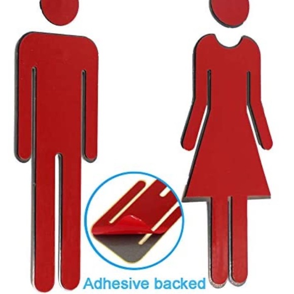 HOST PICK!! Bathroom Door Decals - Picture 15 of 16